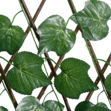 Artificial Grape Leaf Trellis | Expandable Green 190x60 cm