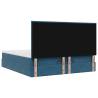 Ottoman Bed with Mattresses Dark Blue 160x200cm Velvet | HipoMarket