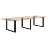 U-Shaped Coffee Table Legs - Black Steel 100x(72-73) cm - 2 pcs