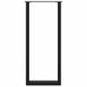 U-Shaped Coffee Table Legs - Black Steel 50x(110-111) cm