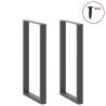 U-Shaped Coffee Table Legs - Anthracite Steel 60x(110-111)cm