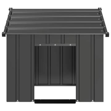 Durable Galvanised Steel Dog House with Roof - 85x107x81 cm