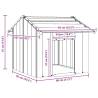 Durable Galvanised Steel Dog House with Roof - 85x107x81 cm