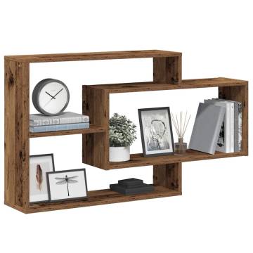 Old Wood Wall Shelf - 104x20x58.5 cm Engineered Wood Storage