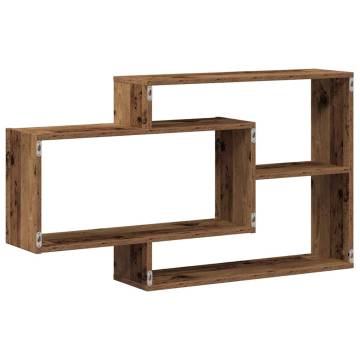 Old Wood Wall Shelf - 104x20x58.5 cm Engineered Wood Storage