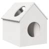 Cat House White - Solid Pine Wood | 41x50x50 cm Design