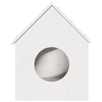 Cat House White - Solid Pine Wood | 41x50x50 cm Design