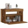  Bedside Cabinet with LED Lights Old Wood 60x35x40 cm Engineered Wood Colour old wood Quantity in Package 1 