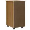 Rolling Cabinet with Drawers - MOSS Honey Brown Wood