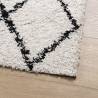 Shaggy Rug High Pile Modern Cream & Black 80x250 cm