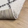 Shaggy Rug High Pile Modern Cream & Black 80x250 cm