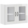 Kalmar High Gloss White Kitchen Wall Cabinet with Glass Door