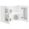 Kalmar High Gloss White Kitchen Wall Cabinet with Glass Door