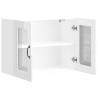 Kalmar High Gloss White Kitchen Wall Cabinet with Glass Door