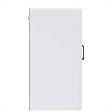 Kalmar High Gloss White Kitchen Wall Cabinet with Glass Door