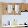 Kitchen Wall Cabinet with Glass Door - Kalmar Artisan Oak