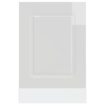 Kalmar High Gloss White Dishwasher Panel - 45x1.5x67 cm