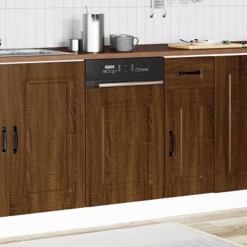 Kalmar Brown Oak Dishwasher Panel - Durable Engineered Wood