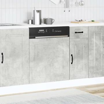 Kalmar Concrete Grey Dishwasher Panel - Durable & Timeless Design