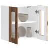 Kitchen Wall Cabinet Kalmar - Glass Door Old Wood Finish