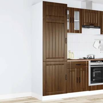 Lucca Brown Oak Kitchen Cupboard - Durable & Stylish Storage