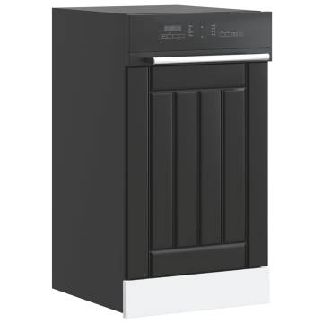 Lucca Black Engineered Wood Dishwasher Panel | HipoMarket