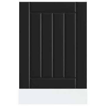 Lucca Black Engineered Wood Dishwasher Panel | HipoMarket