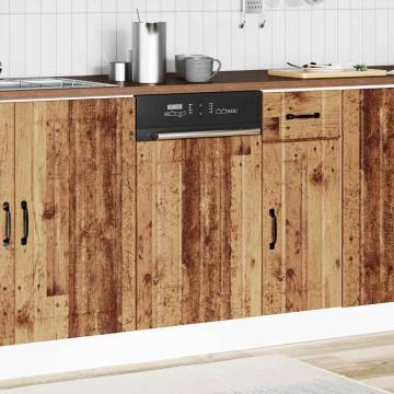 Lucca Dishwasher Panel - Old Wood Engineered Wood | HipoMarket