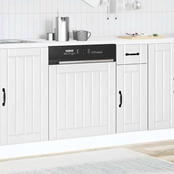 Dishwasher Panel Lucca White | Durable Engineered Wood