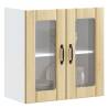  Kitchen Wall Cabinet with Glass Door Lucca Sonoma Oak Engineered Wood Colour sonoma oak Quantity in Package 1 Model 1x wall glass cabinet (2 doors) 60 cm Number of 