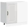 Kalmar High Gloss White Kitchen Base Cabinet - HipoMarket UK