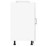 Kalmar High Gloss White Kitchen Base Cabinet - HipoMarket UK