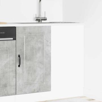 Kalmar Concrete Grey Kitchen Base Cabinet - Durable Storage Solution