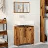 Stylish Bathroom Cabinet with Mirror - Old Wood Finish