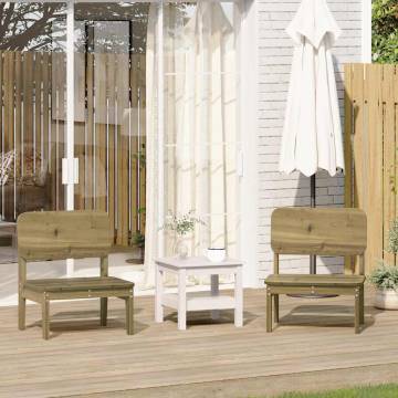 Rustic Garden Chairs - 2 pcs Impregnated Wood Pine | HipoMarket