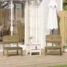  Garden Chairs 2 pcs 60x52.5x72 cm Impregnated Wood Pine Colour natural impregnated Quantity in Package 2 