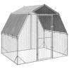 Sturdy Chicken Run with Roof - Galvanised Steel 2.5x2x2.25m