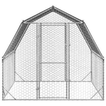 Sturdy Chicken Run with Roof - Galvanised Steel 2.5x2x2.25m