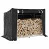 vidaxL Firewood Rack with Rain Cover 151x80.5x110.5 cm Galvanised Steel Size 151 x 80.5 x 110.5 cm 