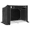 vidaxL Firewood Rack with Rain Cover - Durable Galvanised Steel