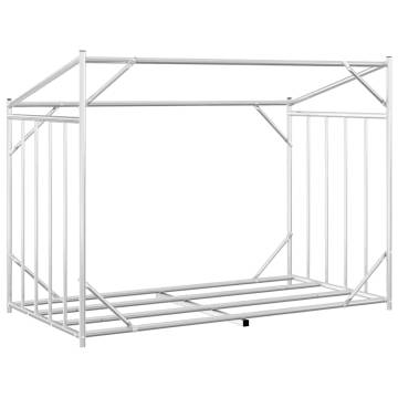 vidaxL Firewood Rack with Rain Cover - Durable Galvanised Steel