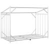 vidaxL Firewood Rack with Rain Cover - Durable Galvanised Steel