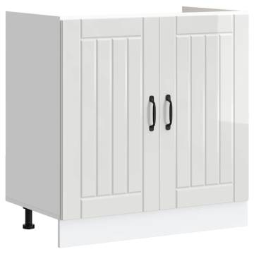 Lucca High Gloss White Sink Base Cabinet - Optimise Your Space