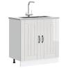 Lucca High Gloss White Sink Base Cabinet - Optimise Your Space