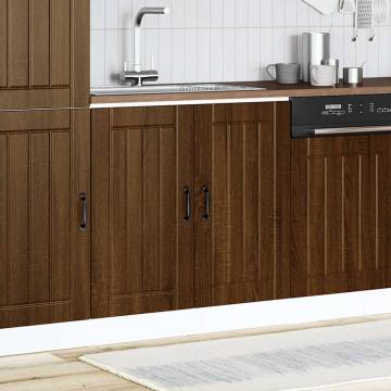 Sink Base Cabinet Lucca Brown Oak - Ample Storage & Durable Design