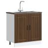 Sink Base Cabinet Lucca Brown Oak - Ample Storage & Durable Design