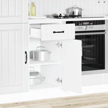 Lucca White Engineered Wood Kitchen Base Cabinet - HipoMarket