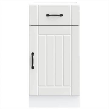 Lucca White Engineered Wood Kitchen Base Cabinet - HipoMarket