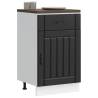  Kitchen Base Cabinet Lucca Black Engineered Wood Colour black Quantity in Package 1 Model 1x bottom cabinet (1 door 1 drawer) 50 cm Number of 