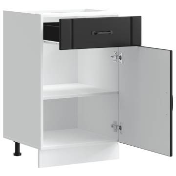 Lucca Black Kitchen Base Cabinet | Durable & Stylish Storage